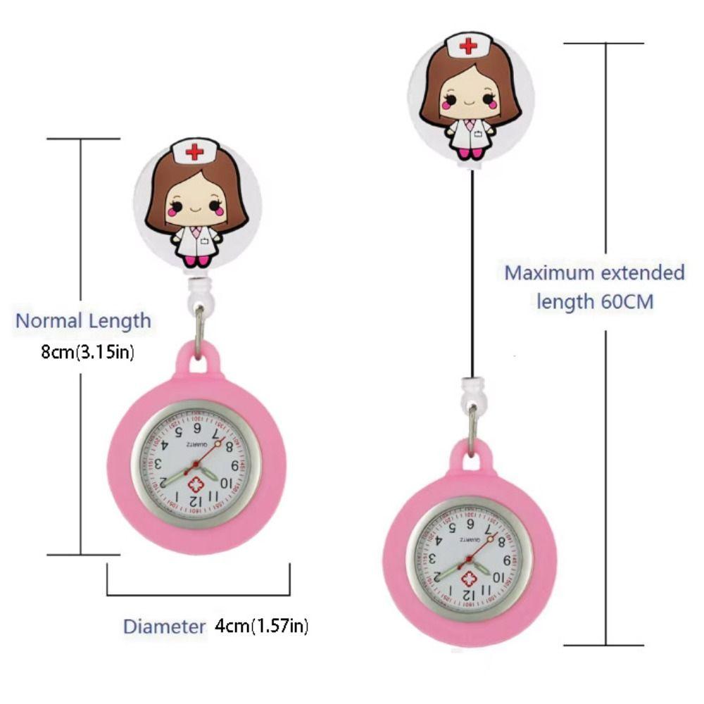 Retractable Clip Hang Clock Silicone Pocket Watches Wholesale FOB Pocket Watches Unisex