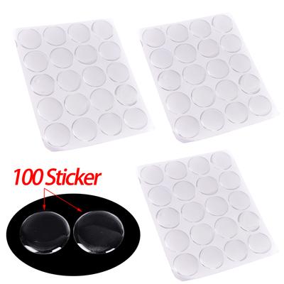 100PCS 1" Round 3D Crystal Clear Epoxy Adhesive Circles Dome Sticker Bottle Cap Jewelry Paste