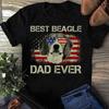 Mens Best Beagle Dad Ever T Dog Lover American Flag Beagle T Shirt - Beagle Dog Lover, Beagle Funny Dog - Beagle Lovers - Mother's Day