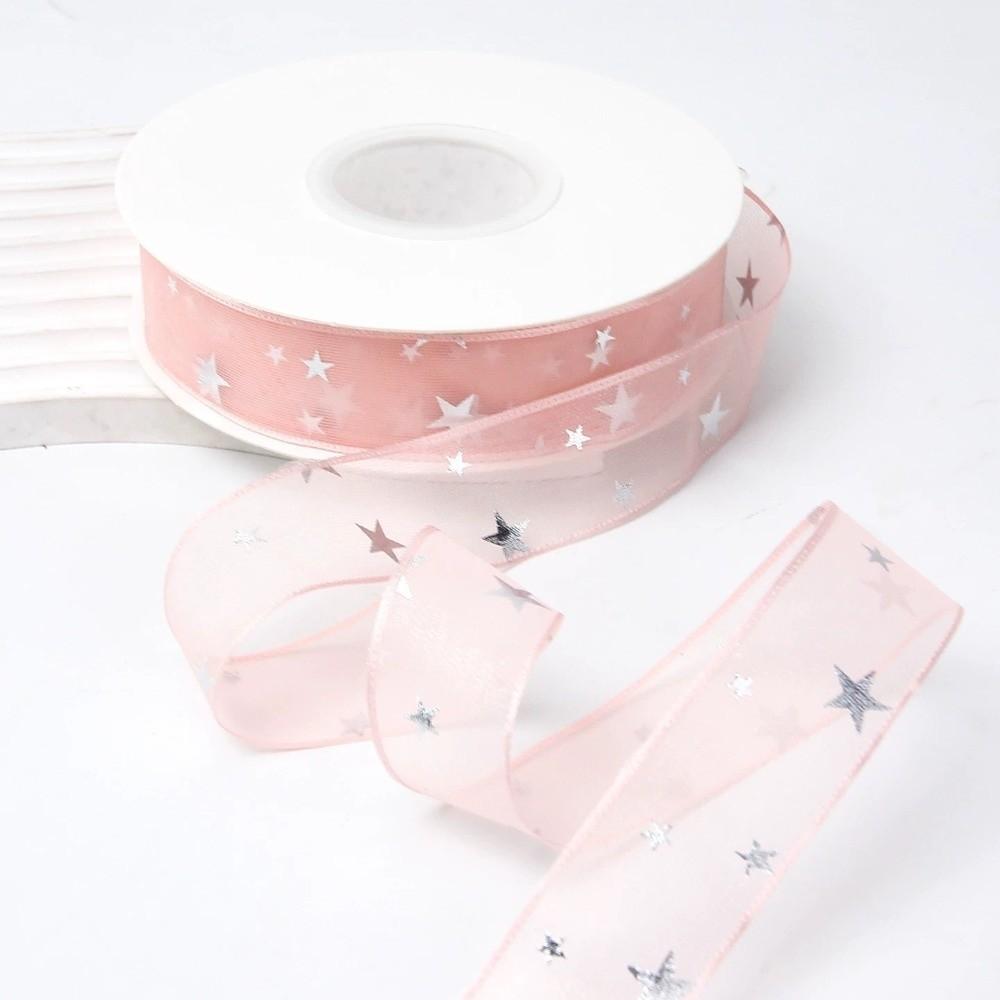 

Polyester Gifts Packaging Material 2.5cm DIY Decor New Floral Bouquet Ribbon светло-розовый