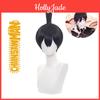 Peruca para Cosplay Hayakawa Aki Fibra Sintética de Seda Resistente ao Calor Couro Cabeludo Natural