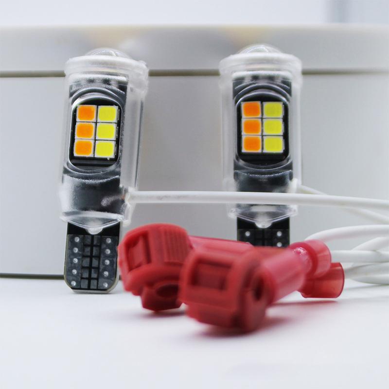 Motorcycle Turn Signal Two-Color Tail Daytime Running Light Motorcycle Car Accessories Tail Lamps Super Bright