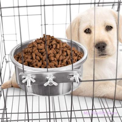 Bol pentru animale de companie, poate fi agățat, fix, boluri pentru cușcă de câine, oțel inoxidabil, boluri suspendate pentru câini și pisici, hrănitor durabil pentru cățeluși și pisoi, bol pentru apă și hrană