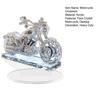 Faux Crystal Acrylic Motorcycle Ornament 2D Flat Clear Motorbike Table Sign with Base Home Office Desktop Bookshelf Decoration