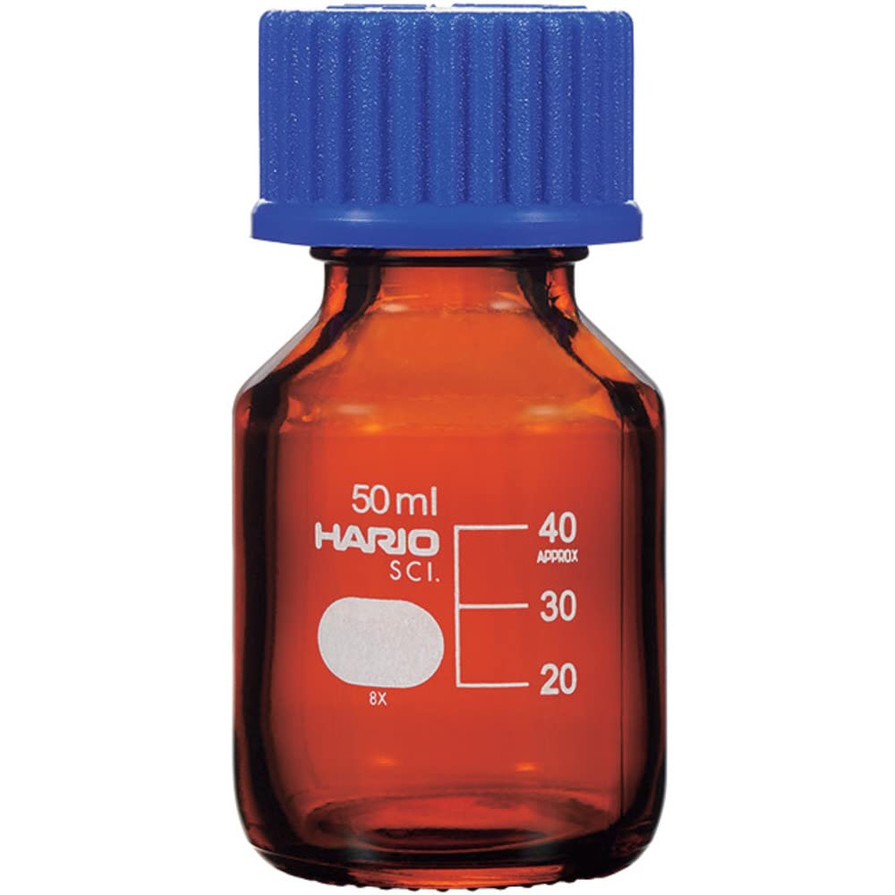 HARIO Heat-Resistant Screw-Cap Bottle (Brown), 50ml, NBB-50-SCI