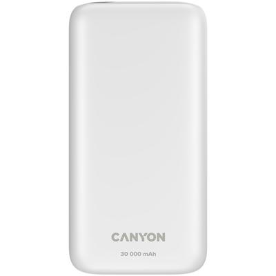 Canyon Powerbank PB-301 LED 30000 mAh PD 20W QC 3 Weiß