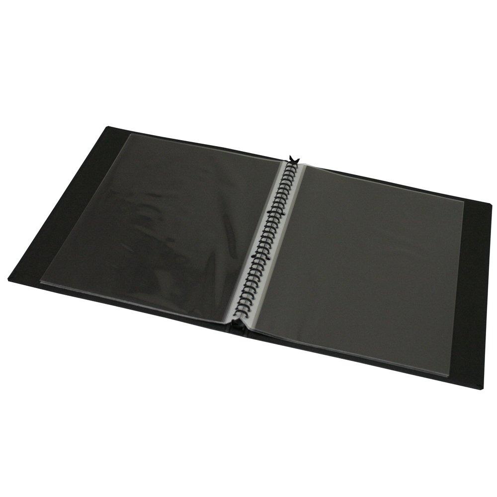 G-Classe Ladonna Monochrome Clear File Half-Type Refillable A4S Black PAM-139HBK