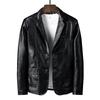 Korean Slim Fit Men's Leather Jacket – Spring/Autumn Business Casual Biker Style