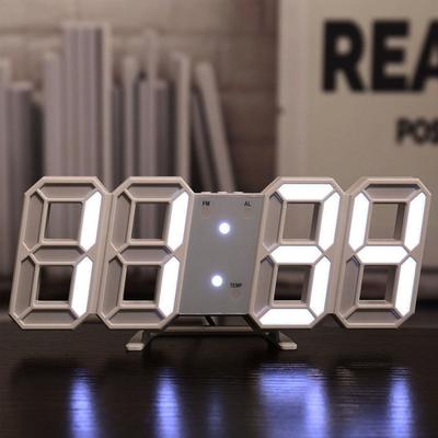 Sveglia Digitale 3D Orologio da Parete LED Luminoso 3D Creativo per Ufficio Semplice Orologio Elettronico Giapponese