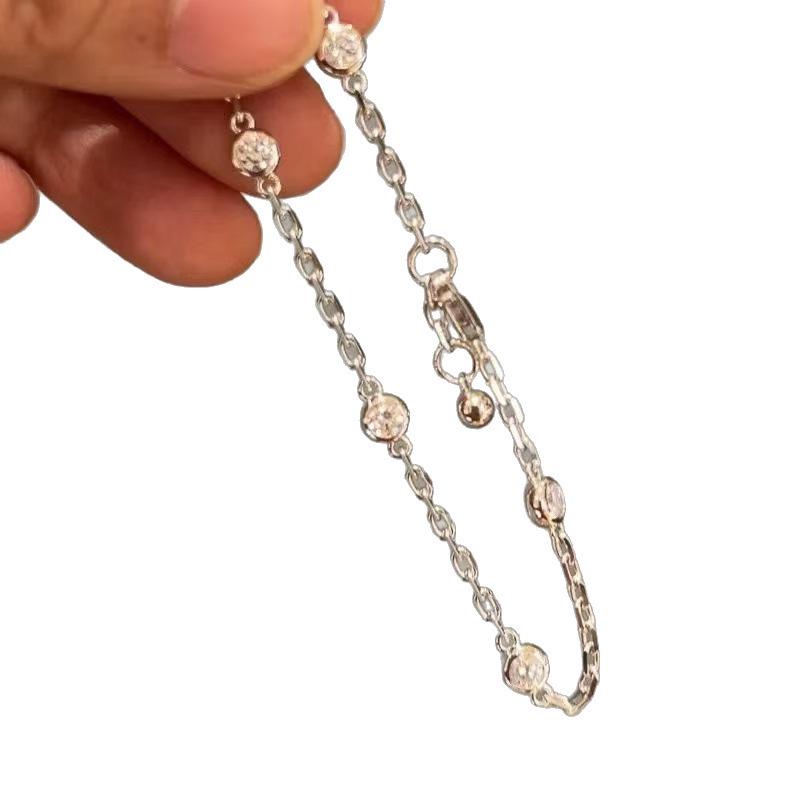 Koreanisches minimalistisches Zirkon-Perlenarmband: Elegantes, Hochwertiges Design, Modischer Schmuck für Damen