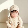 Solid Color Kids Beanie Hat Lacing Ear Protection Hat Fashion Toddler Pullover Hat  Boys