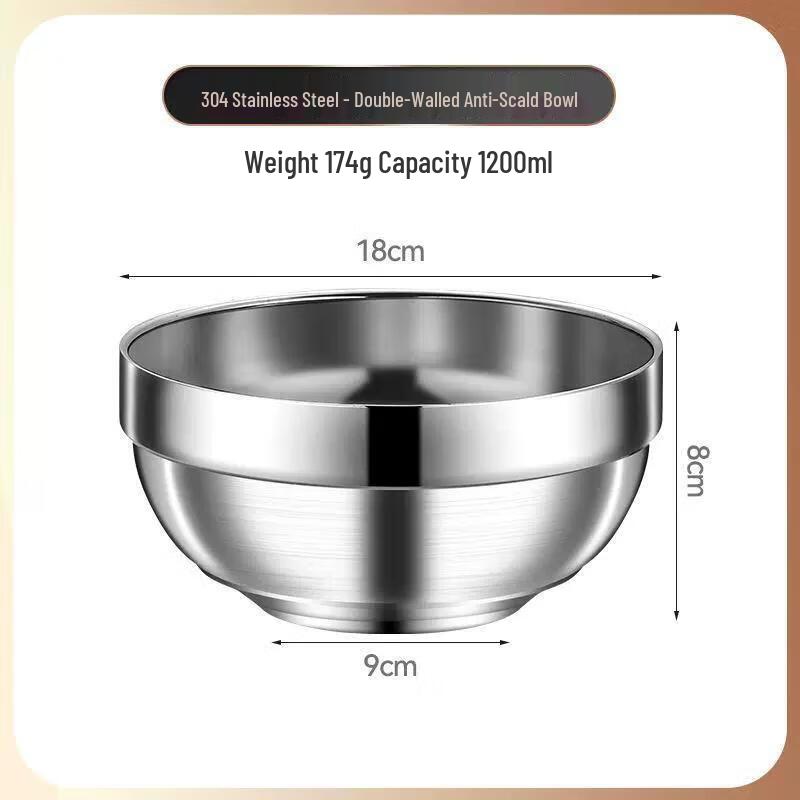 Huihuang 304 Stainless Steel Insulated Soup Bowl