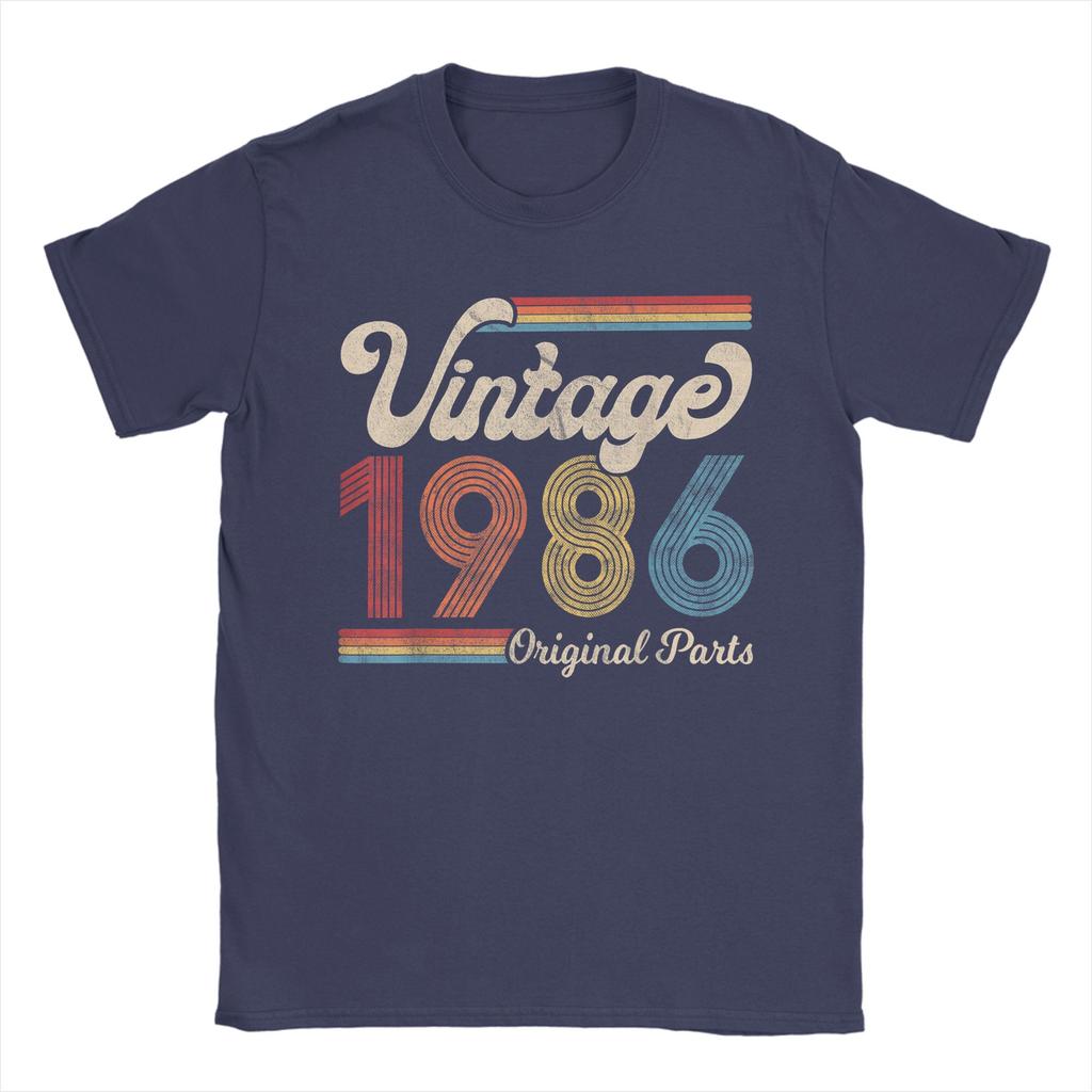 Mens Vintage 1986 Birthday Gift Born Made 1986 T Shirt Cotton Tops Humorous Short Sleeve O Neck Tee Shirt New Arrival TShirt