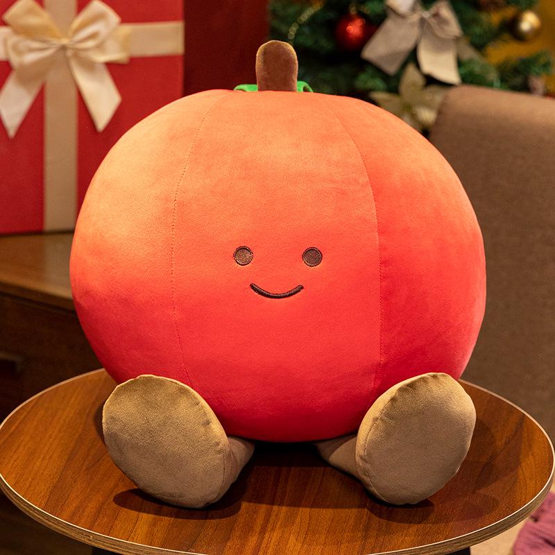 Christmas Holiday Decoration: Tree Plush, Apple Peace Wreath, and Gingerbread Man Throw Pillow.