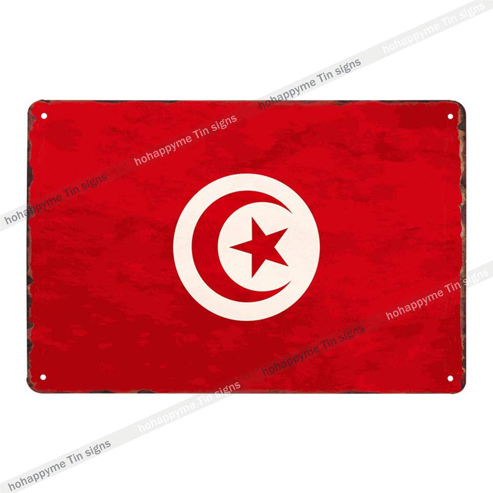 American Canada National Flag Wall Decoration Tin Sign Vintage Country Flag Metal Plaque Childrens Room Decor xcm