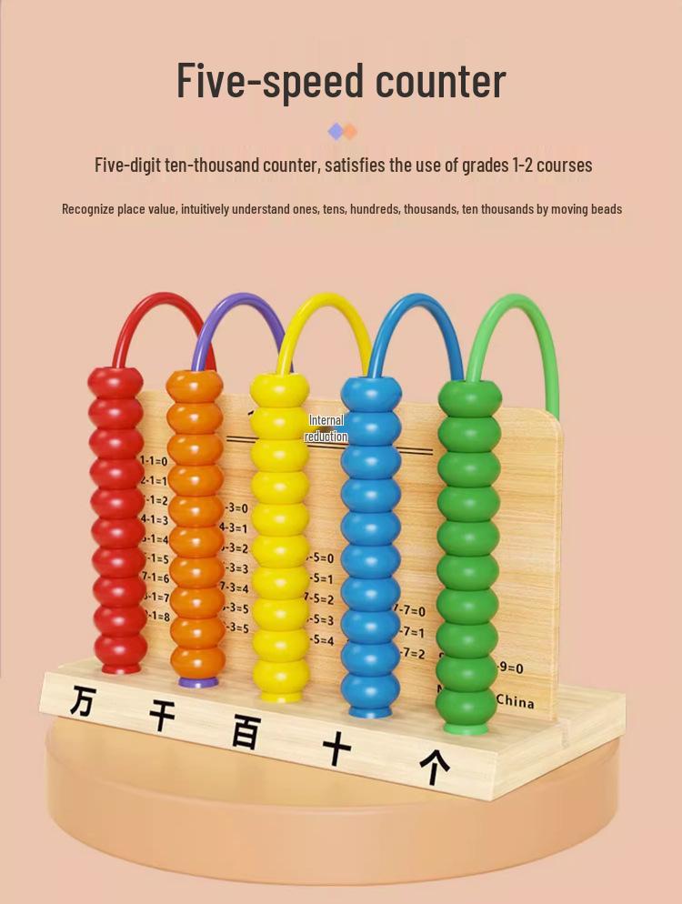 Elementary Math Manipulatives Set: First & Second Grade Abacus Learning Kit
