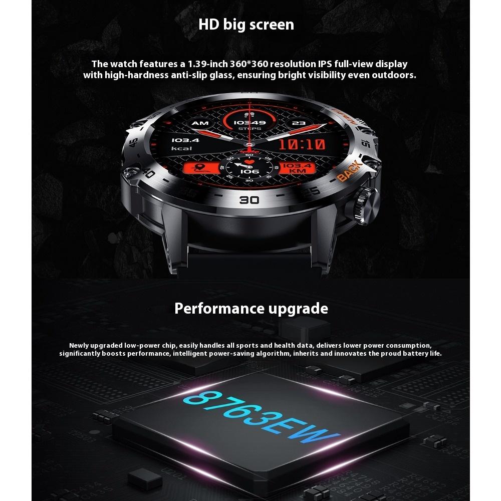 Outdoor Sports Smart Watch Male Waterproof Multi-function Blood Pressure Monitoring Large Screen