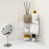3PCS Plastic Triangle Storage Rack Transparent Large Capacity Cosmetic Storage Box Stackable Desktop Bookshelf for Home