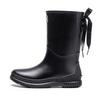 Women's medium and high rain shoes rain boots waterproof, non-slip and warm fishing work four-season boots takeaway rubber shoes water boots