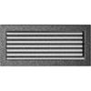 Vent Cover 17x37 black and silver with blinds