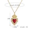 Love Wings Pendant Necklace for Women, European and American INS Fashion Versatile, Copper Plated Real Gold Zircon Drip Oil
