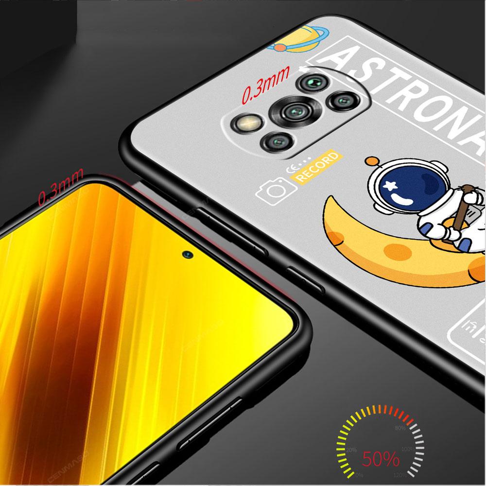 Case For Xiaomi Mi Poco X3 NFC X4 Pro F3 F4 GT M4 M3 F1 C40 11 Lite 11T Soft Silicone Funda Phone Cover Fashion Cool Astronaut