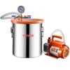 VEVOR 19 litros(5 Galones) Cámara de Vacío y 100 L/min(3.5 CFM) Kit de Bomba, Cámara de Acero Inoxidable, Kit de Cámara de Desgasificación con Bomba de Vacío de Una Etapa