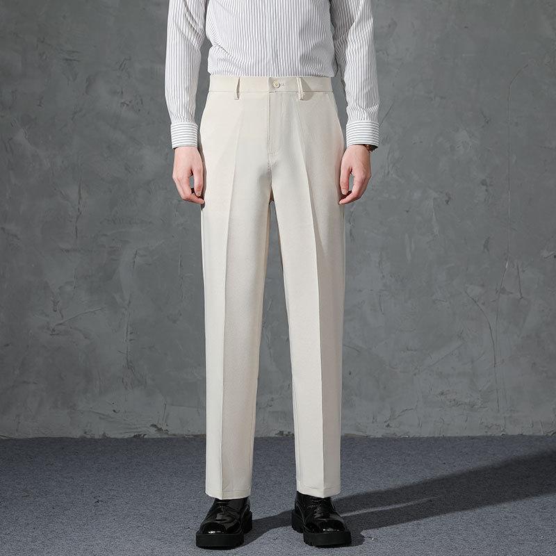 Summer men's casual pants straight loose men's business nine-point pants
