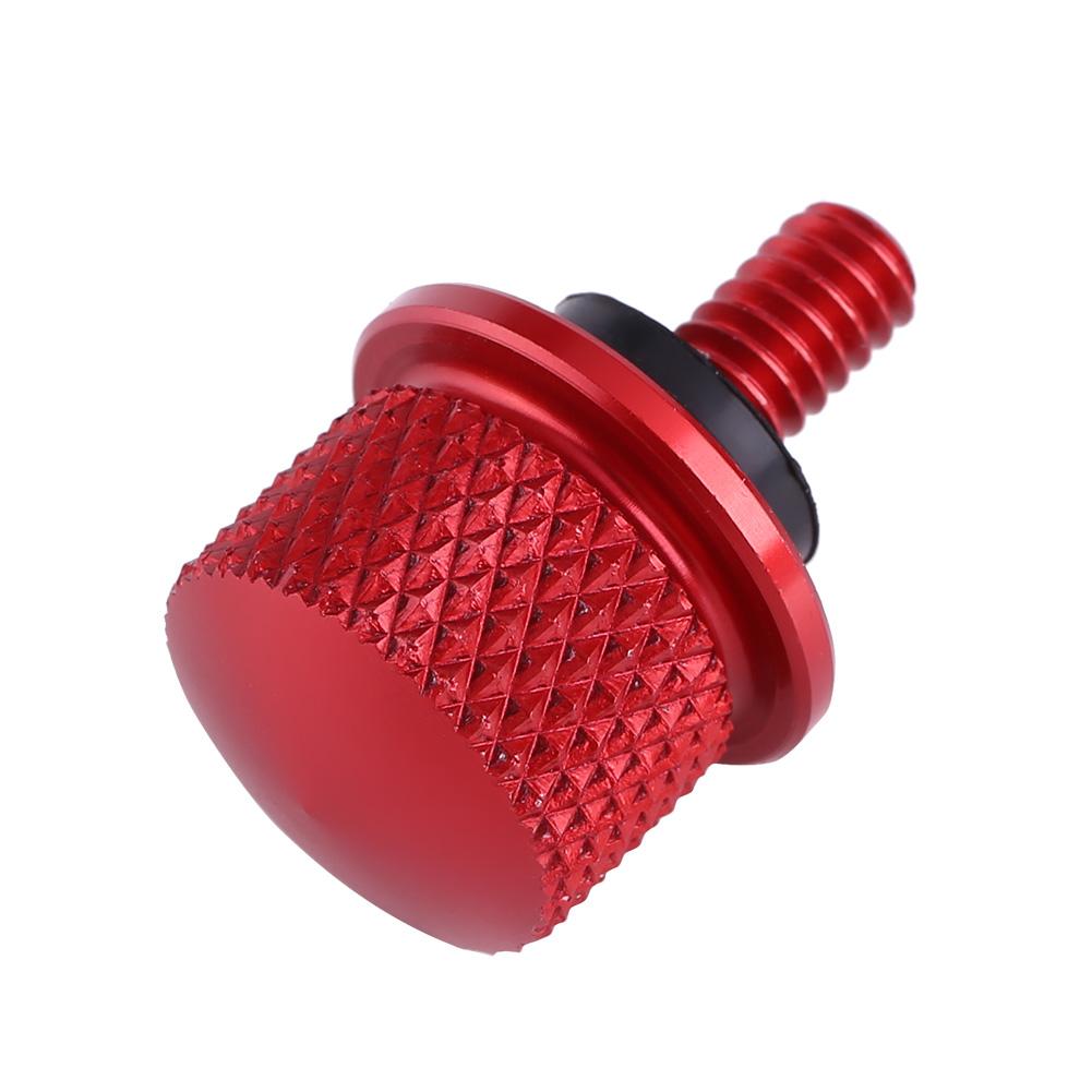 1Pc 1 4 (6mm) Thread Motorcycle Aluminum Rear Seat Bolt Screw Universal Red