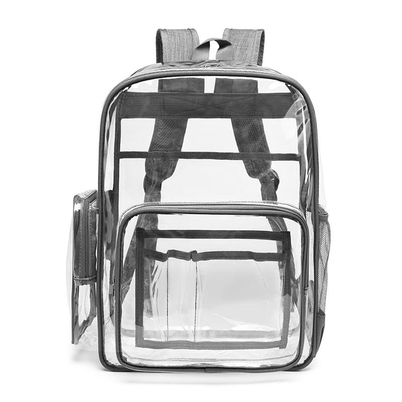 Large Capacity Waterproof Transparent PVC Backpack for Students and Travelers