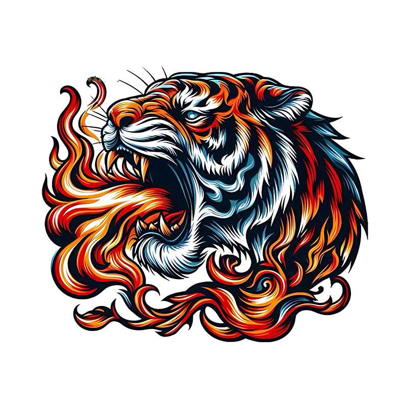 Fierce Tiger Car Sticker Vinyl Decal Waterproof Rear Window Motorcycle Camper Bumper Truck Laptop Decoration X15