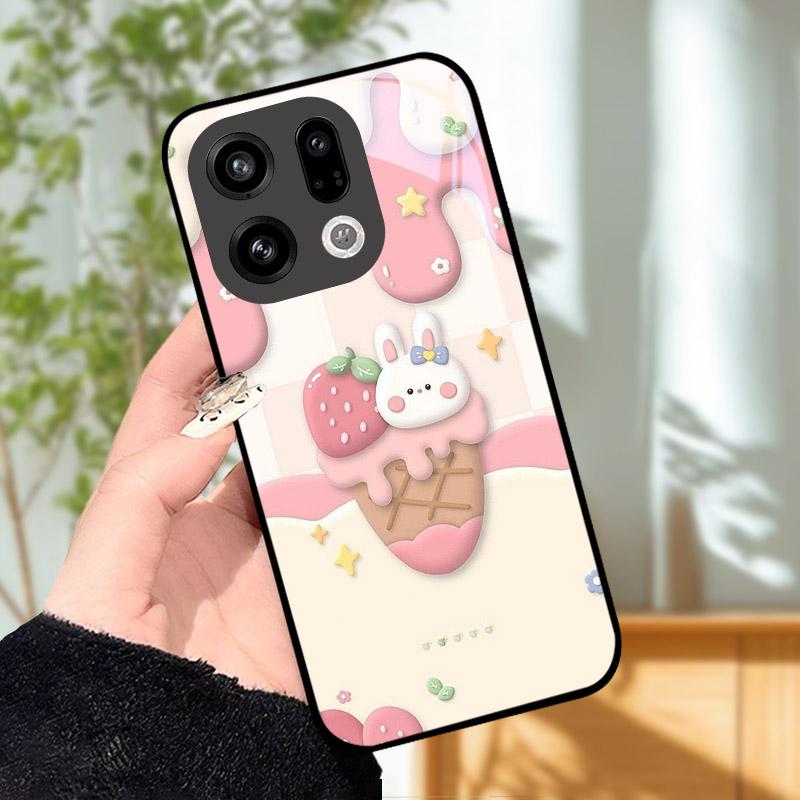 Handyhülle für OPPO Find X9 Pro FindX9 FindX8 X8Pro Kameraschutz Gehärtetes Glas Rückseite Stoßfest Hartes PC-Gehäuse Fundas Shell