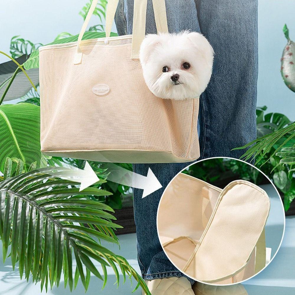 Soft Puppy Shoulder Handbag Breathable Puppy Carrying Bag Pet Supplies Pet Travel Bags  Summer