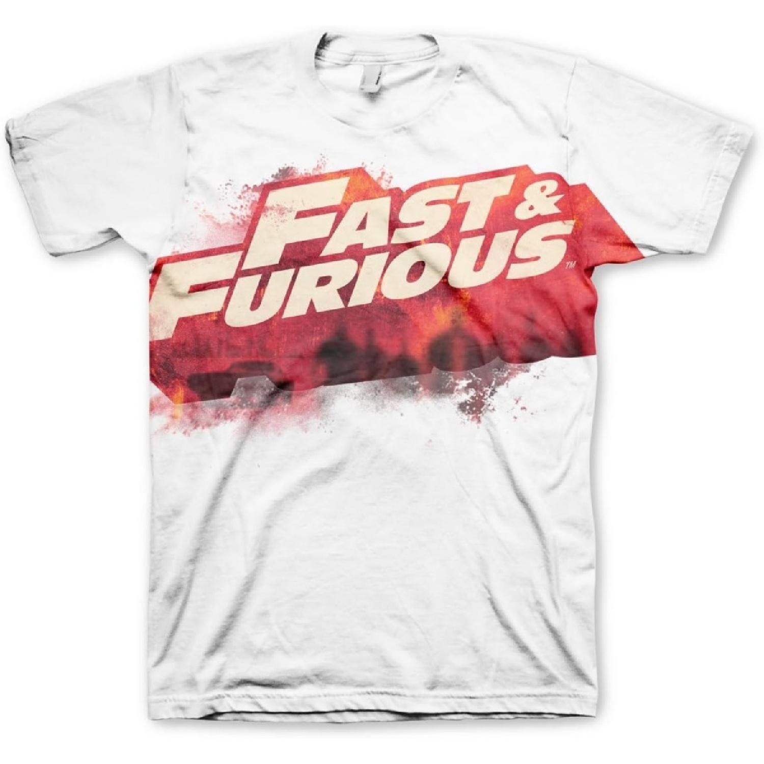 Hybris White Fast and The Furious Логотип Вин Дизель Официальная футболка Мужская Унисекс (XX-Large) XXXXXL белый