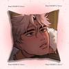 O-Osora Comic Pillow Covers Cartoon Sofa Decorative Home Double-Sided Printing Short Plush Cute Cushion Cover
