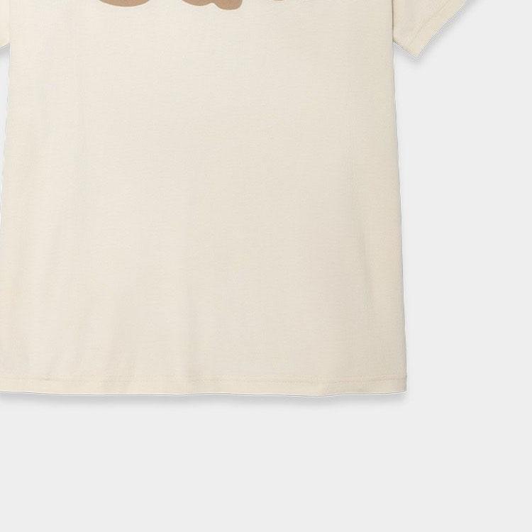 UGG SS24 Buchstaben-Print Rundhals Casual Kurzarm T-Shirt Herren Oberteile Off-White 1156450-CRM