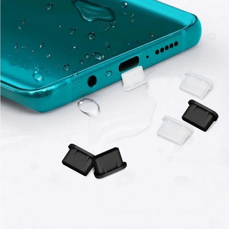 200pcs/bag Silicone Dust Plug for USB Type C Charging Port Mobile Phone Dustproof Water-proof Protector Cover Cap for Samsung