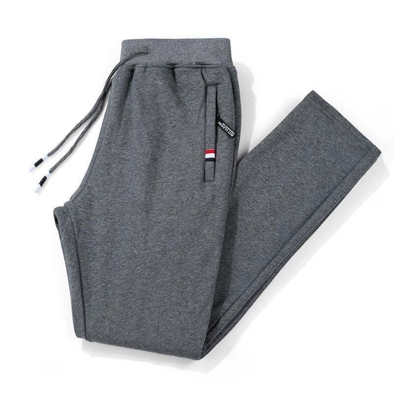Men's Autumn/Winter Thickened Cotton Straight-Leg Sweatpants - Loose Fit, Plus Size, Casual Trousers