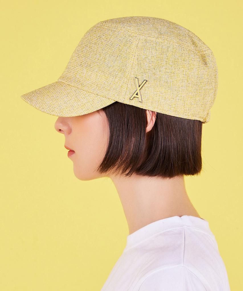 Bajal Epoxy Stud Bellboy Cap Yellow