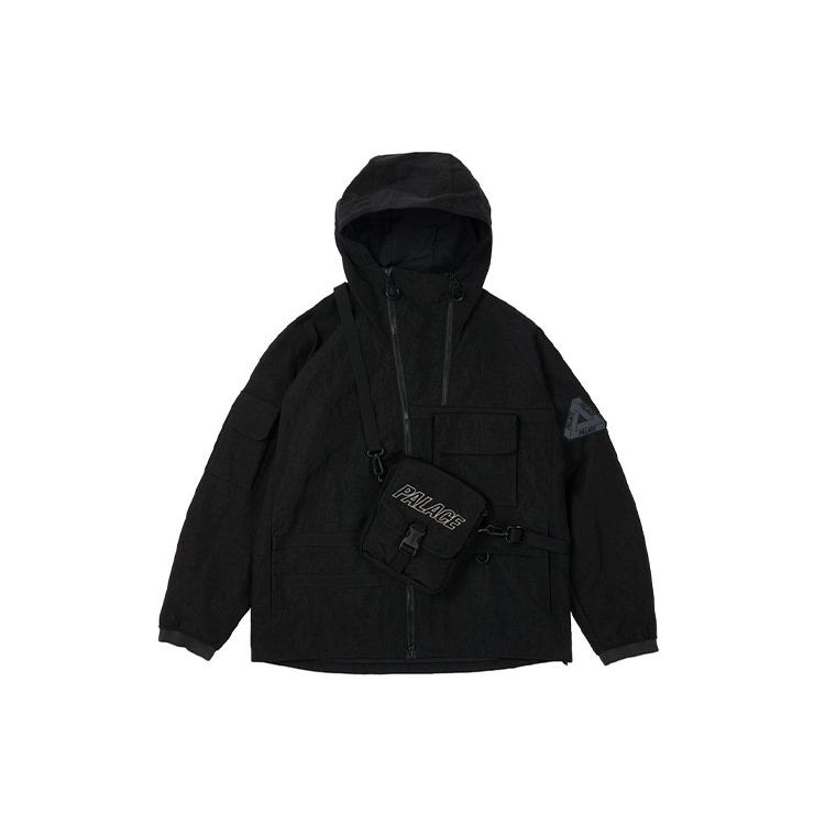 Palace FW21 Detachable Bag Style Logo Jacket Unisex Jackets Black P21JK064