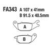 USERX Motorcycle Disc Brake Pads For FA343 HONDA CBR125 XL125 Z125 CBR150 YAMAHA MW125