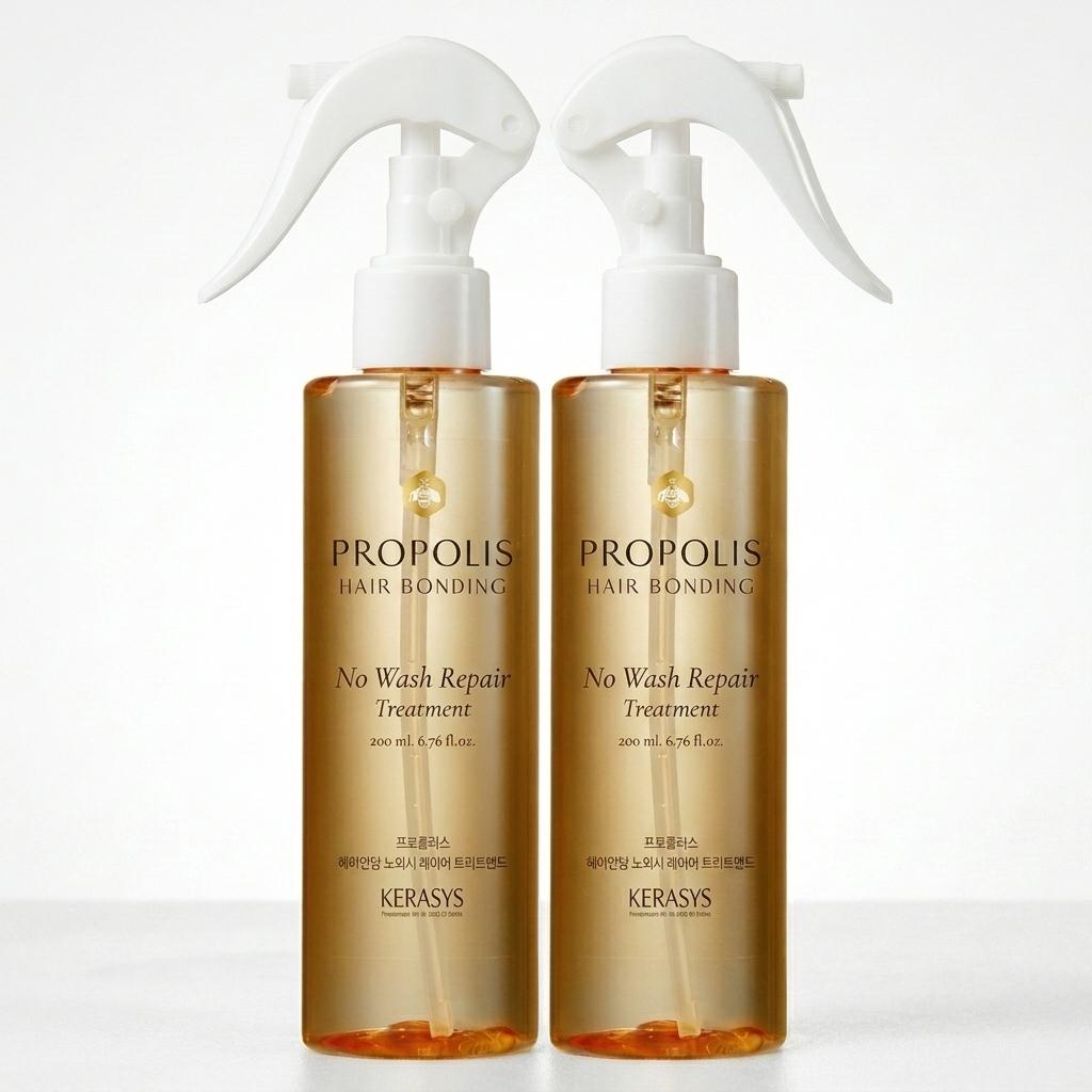 

[Kerasys] Propolis Hair Bonding No-Wash Treatment (200ml) - [KOREAN HAIR CARE] Leave-In Protein Repair Cream 200ml * 2ea