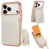 Slim PU Leather Phone Case With Card Slot Lanyard Crossbody Strap IPhone 18 Pro Max 17 16