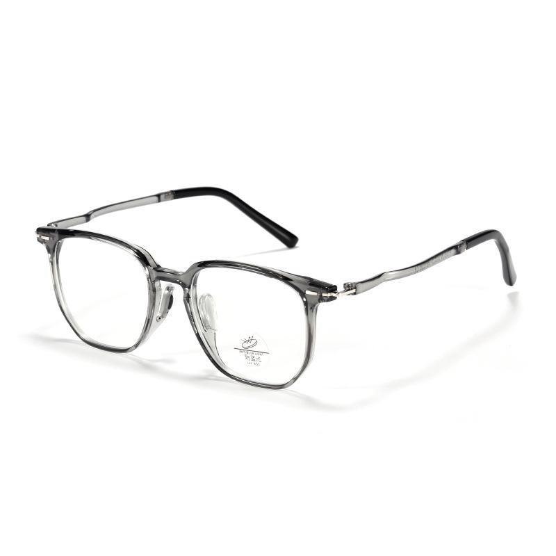 Ultralight TR90 Women's Fashion Polygon Eyeglass Frame with No-Feel Nose Pads, Prescription-Compatible, Large Face Fit