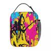 Colorful Graffiti Splashing Insulated Lunch Bag for Women Office Cooler Thermal Food Box Tote Portable Lunch Boxes Container