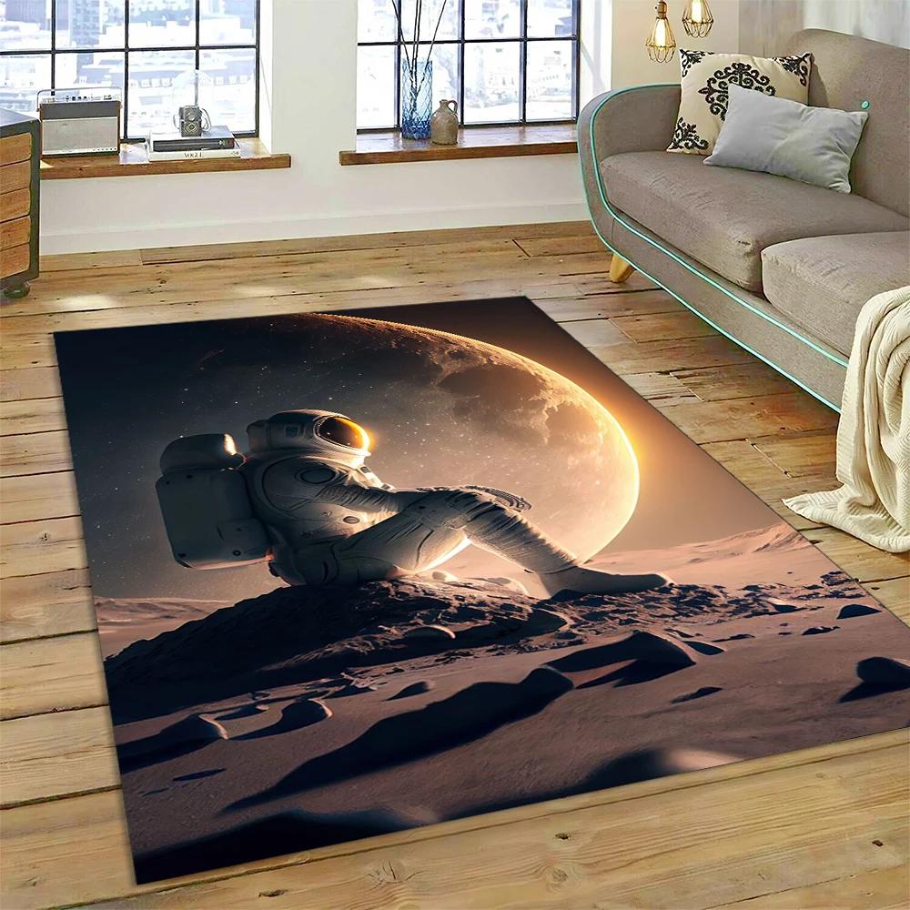 

Astronaut Universe Spaceman Outer Space Cartoon Carpet Rug for Home Living Room Bedroom Sofa Doormat Decor,Kid Area Rug Non-slip 40x60cm