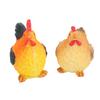 2PCS Easter Chicken Figurines Rooster and Hen Statue Resin Ornaments for Indoor Outdoor Tabletop Decor