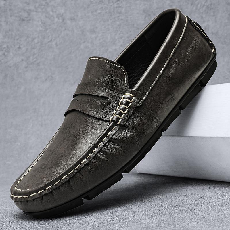 Genuien Leather Men Loafers Super Soft Casual Shoes For Men Classic Moccasins Light Boat Footwear Plus Size 38-44