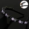 Pflaumenblüten Strass Pony Clip Stirnband Elegant Glänzend Blume Haarreif Vier Jahreszeiten