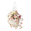 Boho Macrame Wall Plant Hanger Hand Cotton Rope Woven Hanging Basket with Net Pouch Home Garden Decoration Organizer Basket